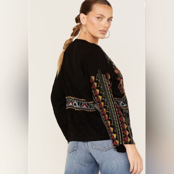 Johnny Was Women's Ezra Embroidered Blouse. Size S - Picture 10 of 10